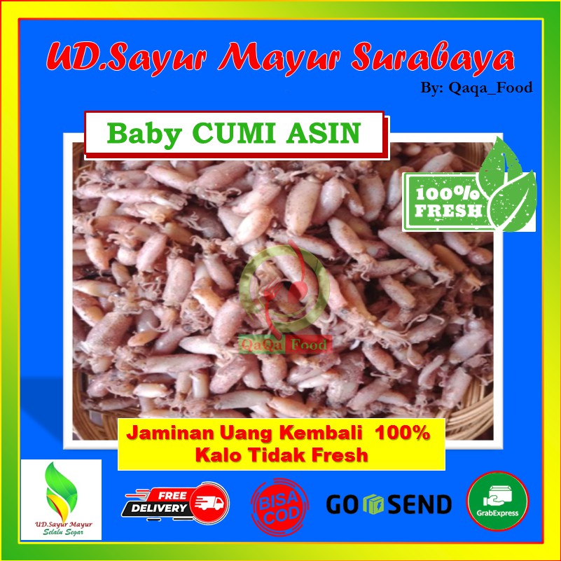 

cumi asin baby kecil baby cumi asin kering fresh ukuran 2 - 4 cm - UD197