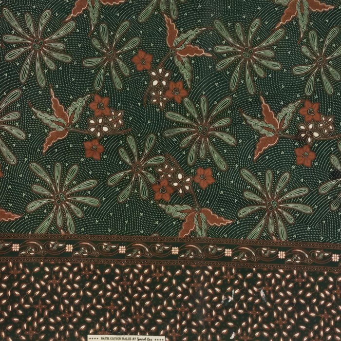 KAIN BATIK KATUN HALUS METERAN MOTIF DAUN CEP