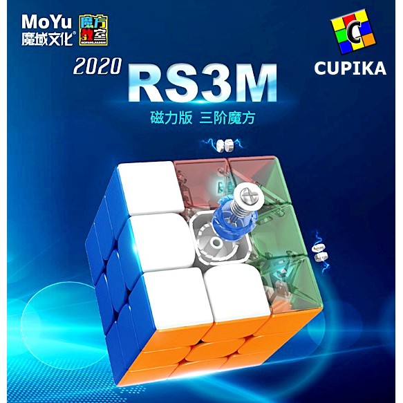 Rubik 3x3 MoYu RS3M 2020 2021 3x3 RS3 M Magnetic 3x3x3 Stickerless Original