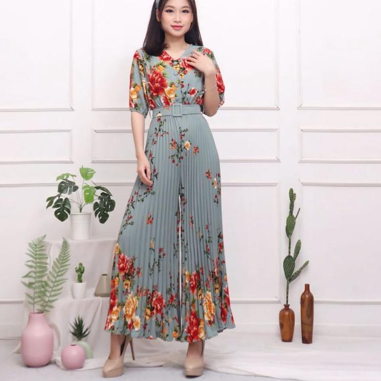 Barang Pilihan.. JUMPSUIT CERUTY PLISKET WANITA