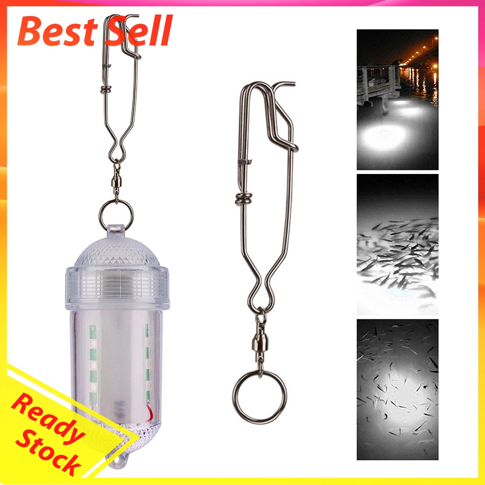 Underwater LED Fishing Trapping Lamp Attracting Luminous Lure Bait Light