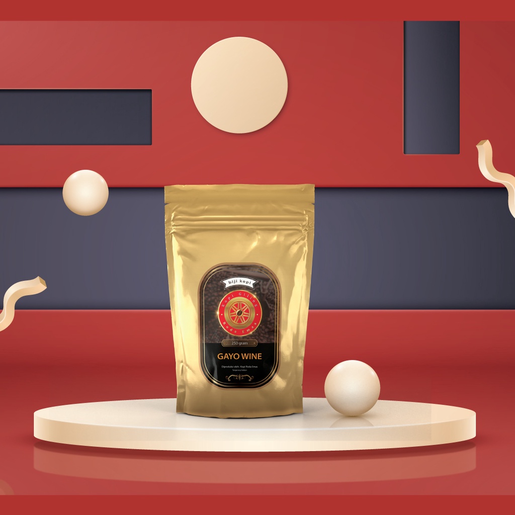 

KOPI BEANS BIJI KOPI GILING - ARABIKA GAYO WINE 250 gr | KOPI RODA EMAS