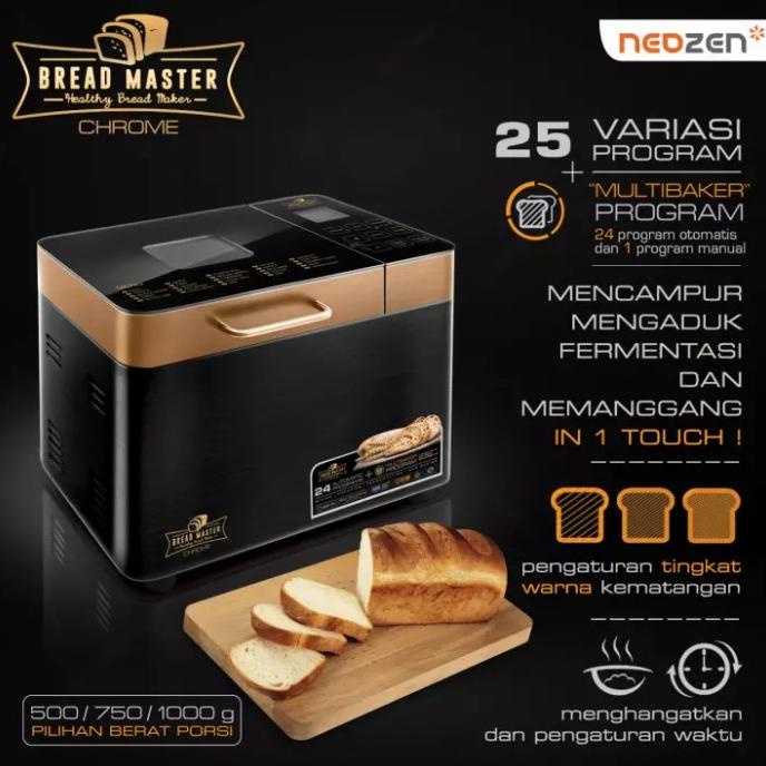 =+=+=+] NEOZEN BREAD MASTER CHROME/MESIN PEMBUAT ROTI