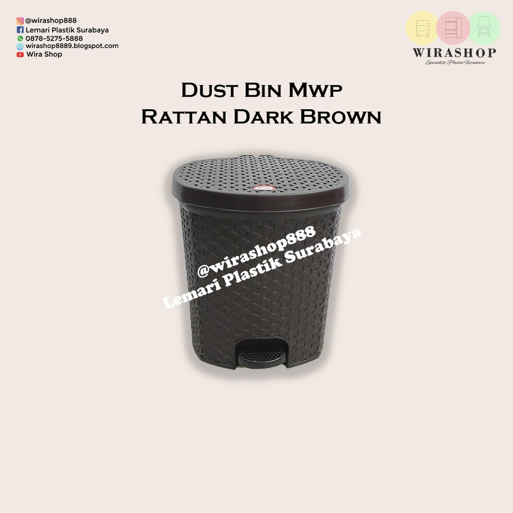 Tempat Sampah Injak Rotan MPW