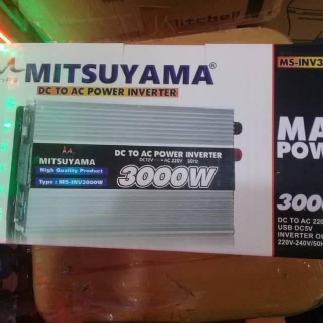 Power Inverter DC to AC 3000 Watt  Inverter Mitsuyama 3000W MS-INV3000