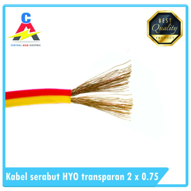 Kabel Listrik Serabut HYO Transparan 2 x 0.75 (50 Meter)