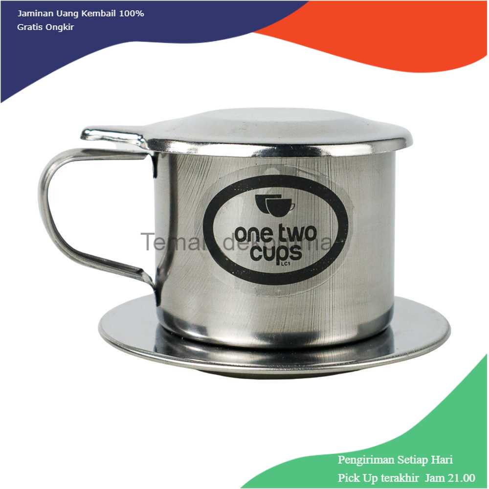 TD-AI01 One Two Cups Filter Saring Kopi Coffee Drip Pot Stainless Steel - LC1