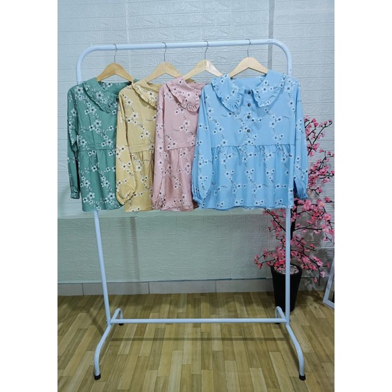 Blouse / atasan wanita bahan cey crinkle Import