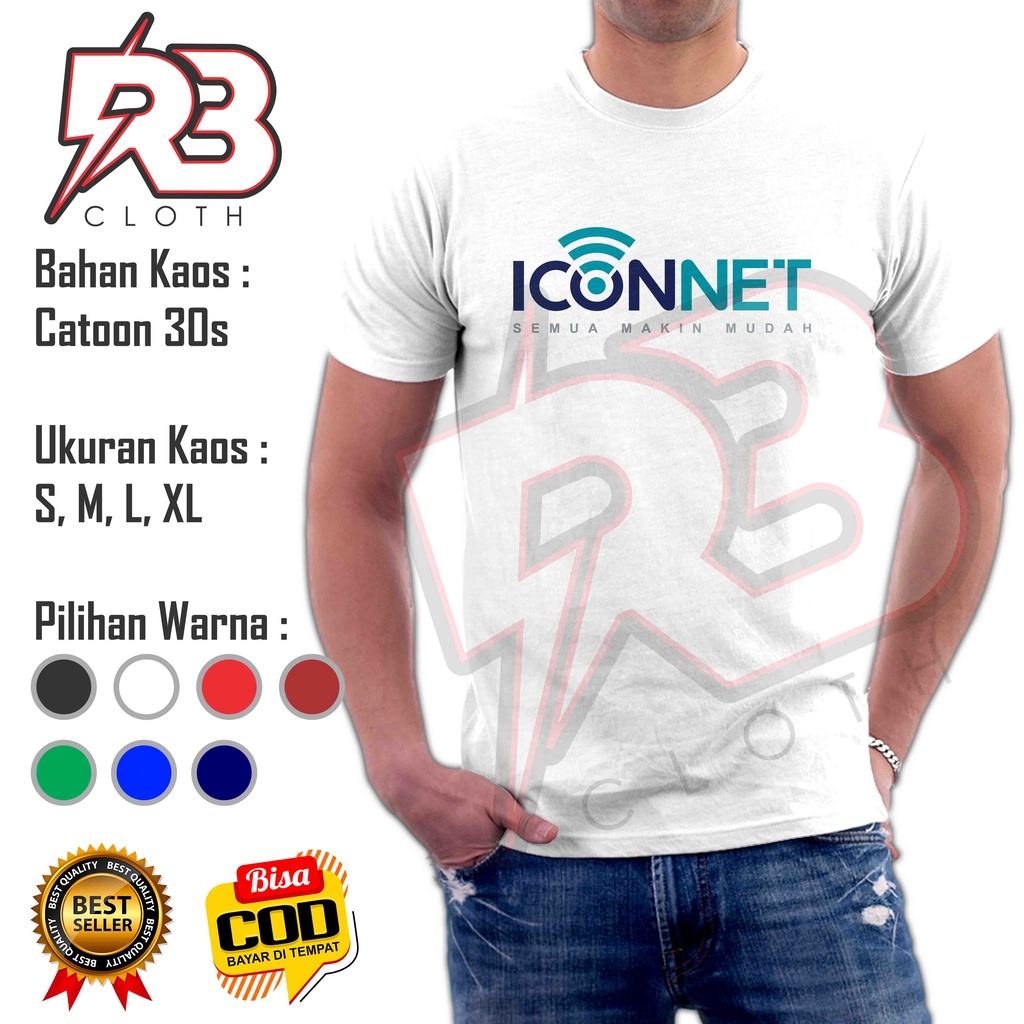 Kaos Iconnet PLN Logo Peduli Internet Indonesia Kaos Distro
