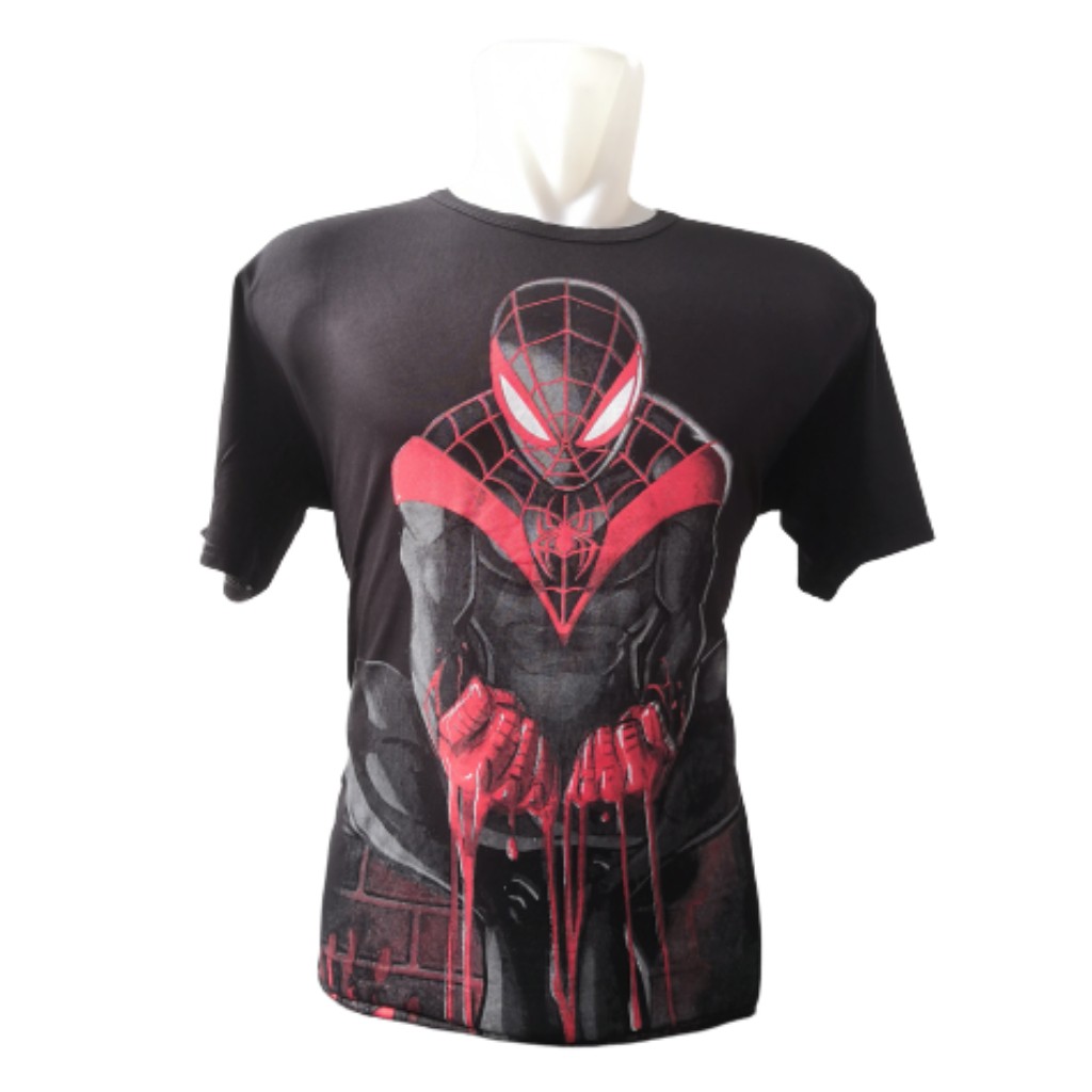 Kaos Big Size Spiderman Miles Morales  Baju Pria Jumbo Tshirt Superhero Rhymes Import Atasan Spider