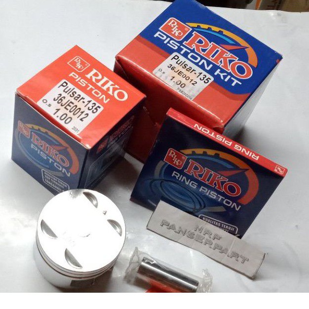 PISTON KIT SEHER SET RING BAJAJ FULSAR PULSAR 135 LS OS/SIZE 100 55 MM PEN 14 RIKO-2