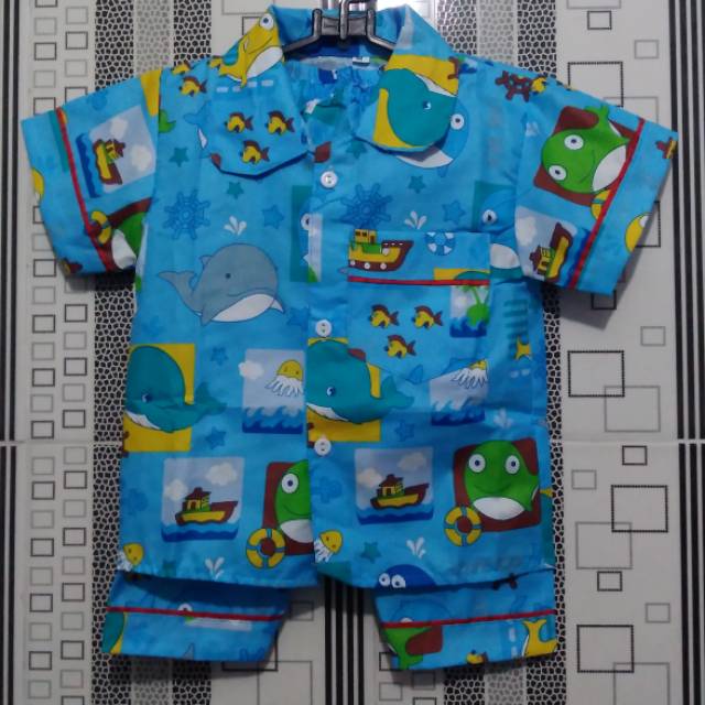 Piyama anak PAUS BIRU