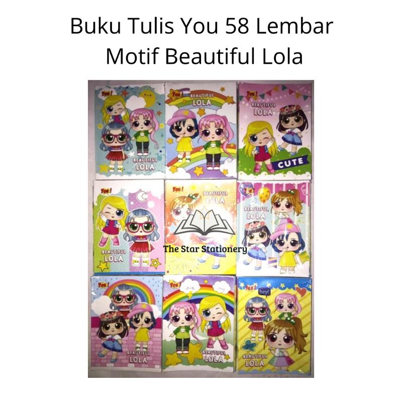 

(1 Pak isi 10 Buku) Buku Tulis YOU 58 Lembar / Buku Tulis Murah Kertas Tipis 45 Gram (1 Pak/10)
