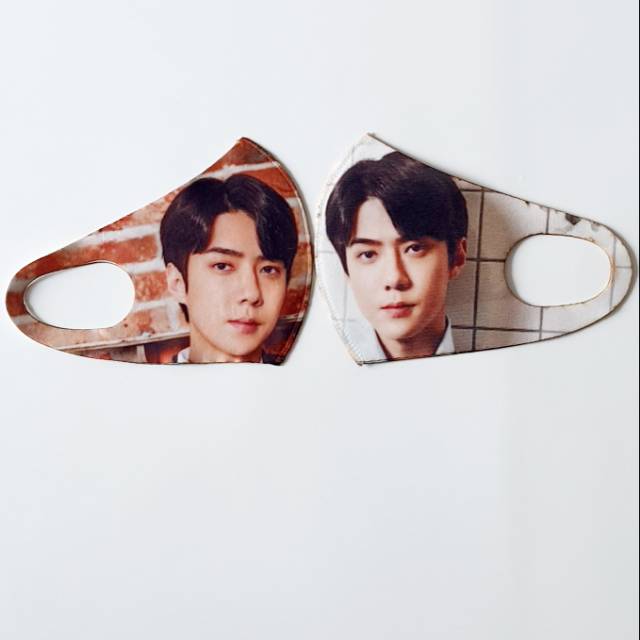 Masker scuba sehun exo planet signature masker fullprinting masker kain scuba