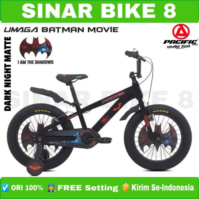 Sepeda Anak Laki BMX PACIFIC UMAGA BATMAN MOVIE 3.0 Ukuran 12&quot; 16&quot; dan 18 Inch