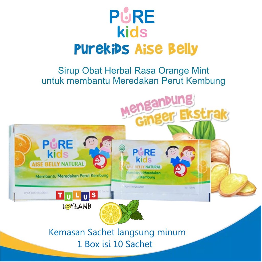 PURE KIDS Aise Belly 60 ml / PureKids Aisy Box Sachet utk perut kembung masuk angin anak Baby Herbal