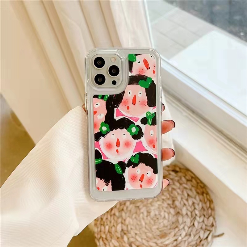 Case Akrilik Transparan 13 Pro 13prm Motif Wanita Lucu Untuk iPhone 11 7Plus 8Plus Xr XS 13 12 Pro Max