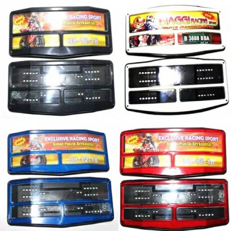 Cover Plat Nomor Motor Model Cembung Universal Buat Semua Plat Nomor Motor Bisa