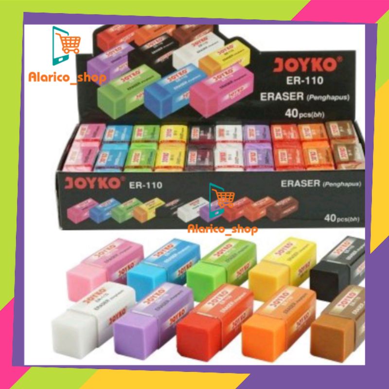 

penghapus pensil eraser joyko warna warni kecil murah