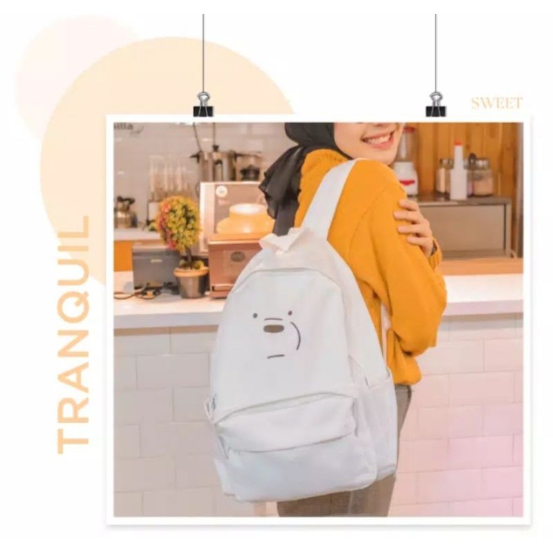 tas ransel miniso ice bear