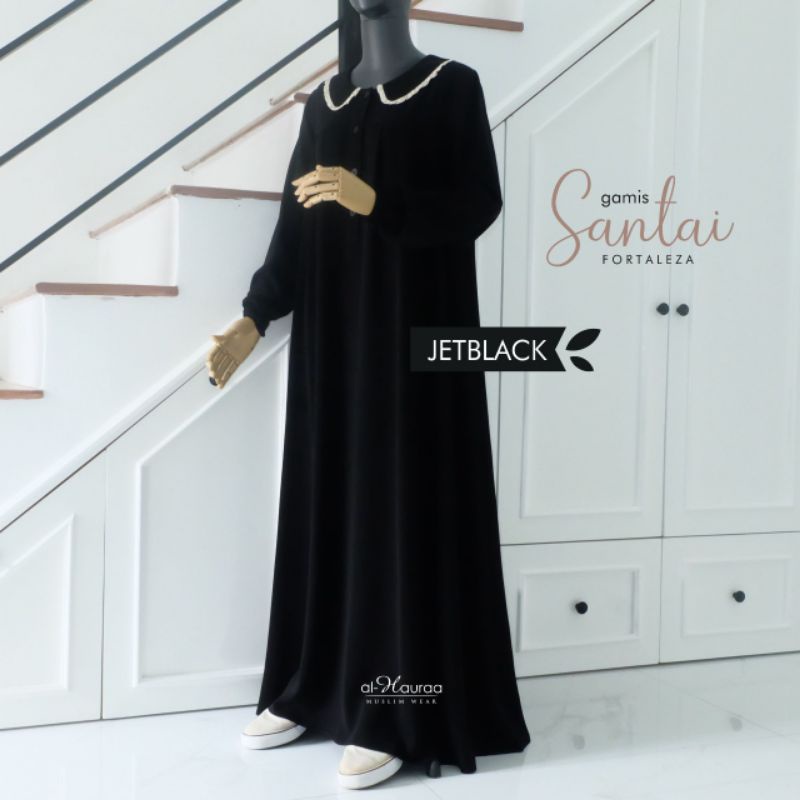 Gamis Santai Fortaleza Jetblack by Al Hauraa