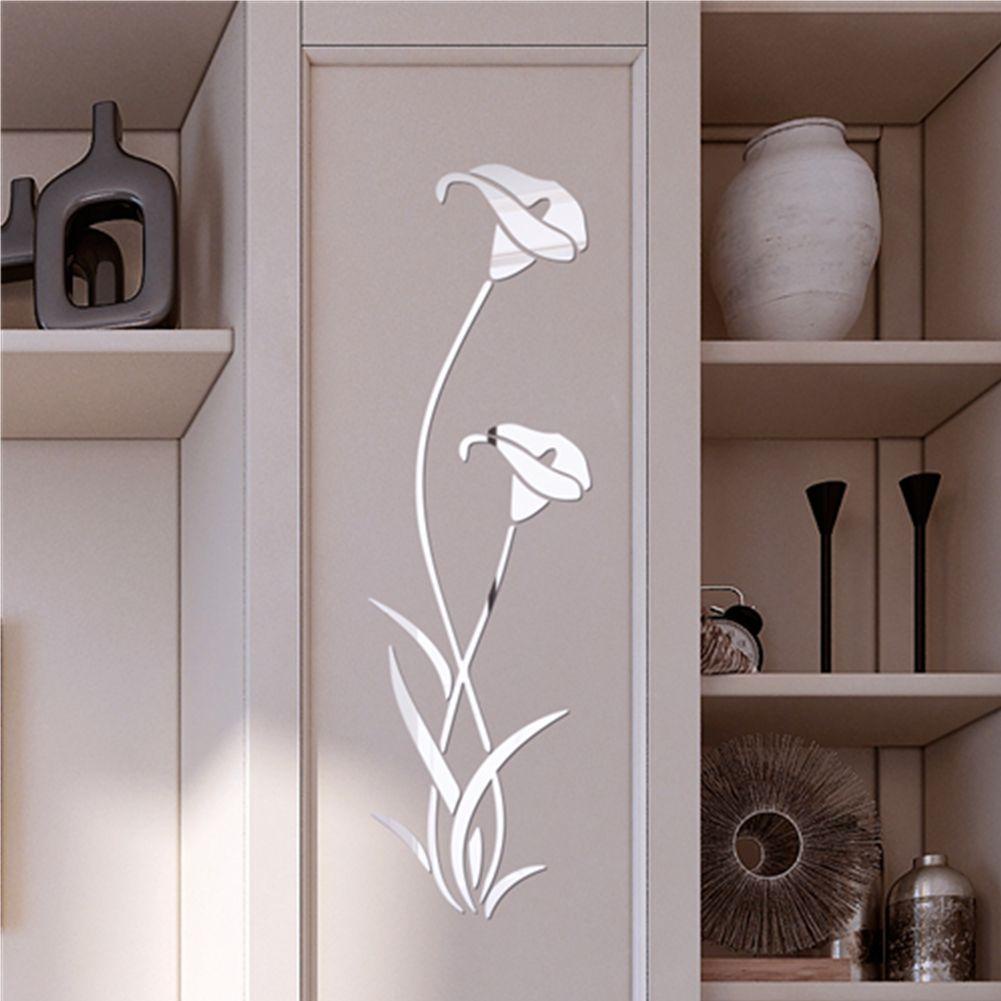 Preva Morning Glory Mirror Stiker Dinding Dekorasi Rumah Pintu Masuk Furniture Mini Sticker Mirror 3D DIY Stiker Cermin Reflektif Mirror Wallpaper