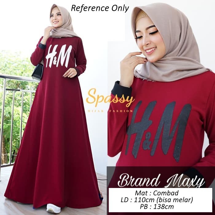 Gamis Wanita Jumbo| Brand Maxy | Cotton Combad Elastis Sablon