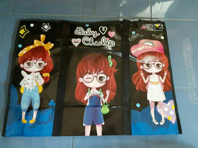 Tas Belanja Karung Plastik Kotak Lebar 60x20x45 Tas Belanja Tas Jinjing Serbaguna
