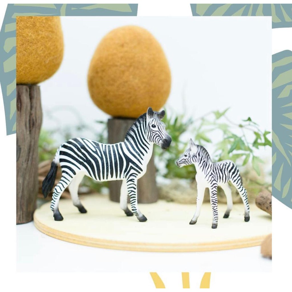 Mojo Fun Zebra Mare / Zebra Besar - Wildlife  Collection