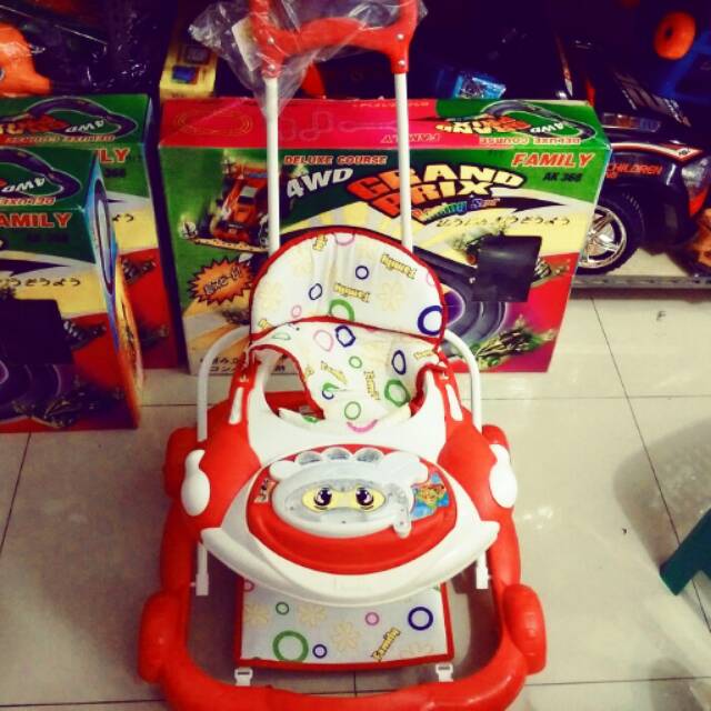 Baby walker belajar jalan anak family 661b musik music 661 b