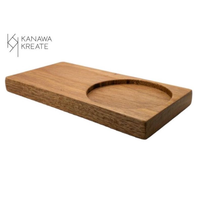 Tatakan gelas kayu cangkir mug Nampan kayu 10x20 Tatakan kayu Coaster wooden tray Tatakan persegi panjang kayu mahoni Alas gelas kayu