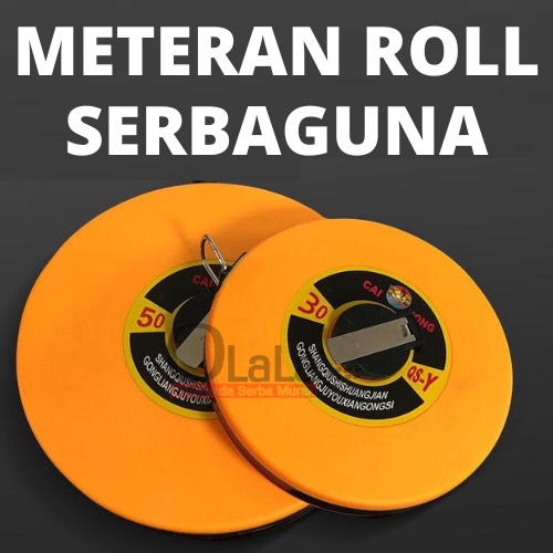 ALAT PENGUKUR TUKANG METERAN BULAT 30M OLL-1051 / 50M OLL-1052 / 100M OLL-1056 METERAN ROLL METERAN TANAH