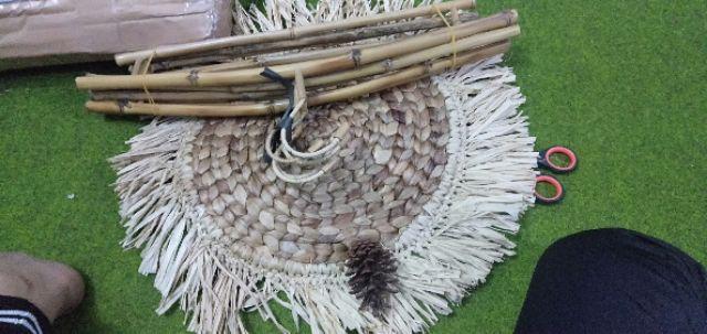(ps03) Piring Sate 3 Natural Piring Bambu Piring Natural Piring Anyaman Angkringan Piring Saji