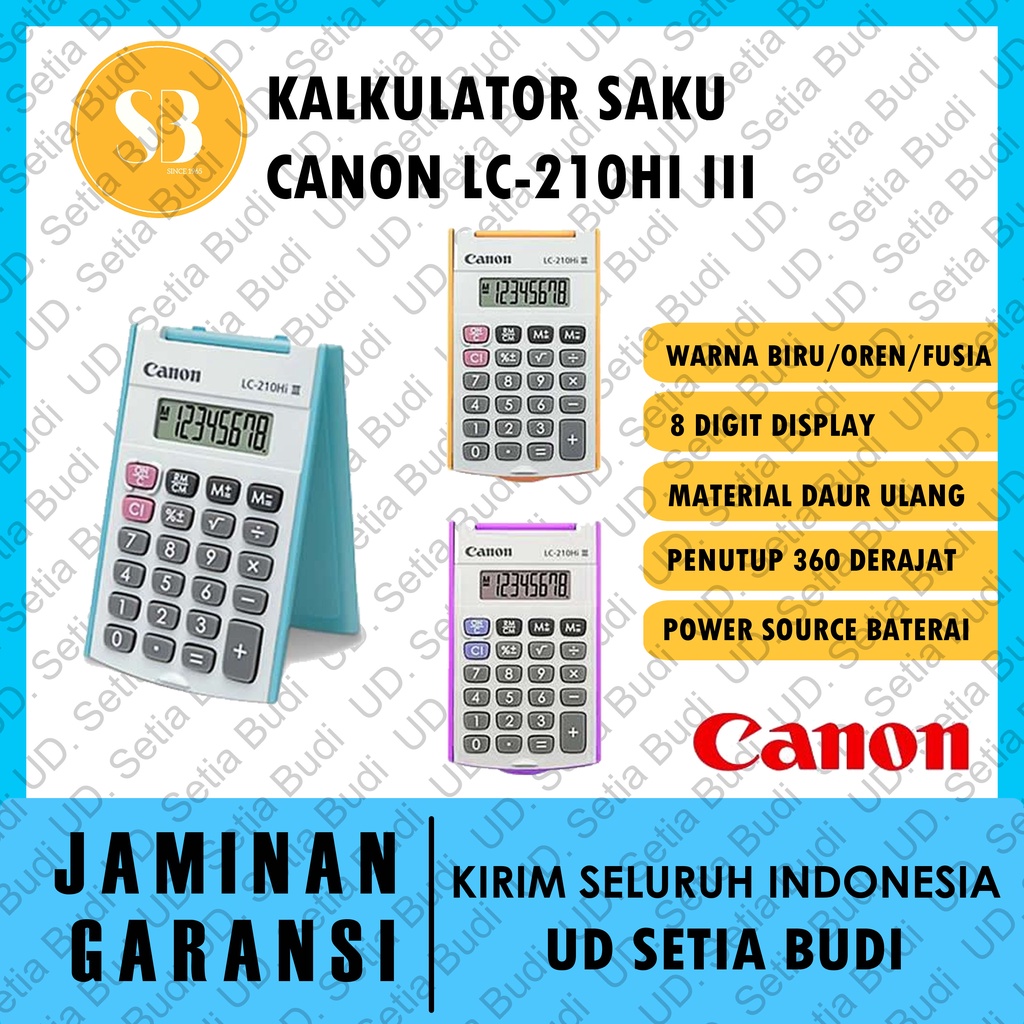 Kalkulator Saku CANON LC-210HI III Asli dan Bergaransi