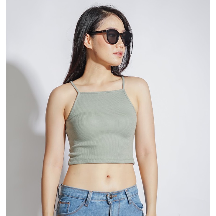 MODAVIE - MELODY TANKTOP Basic Crop Tank Top Rajut Baju Atasan Wanita