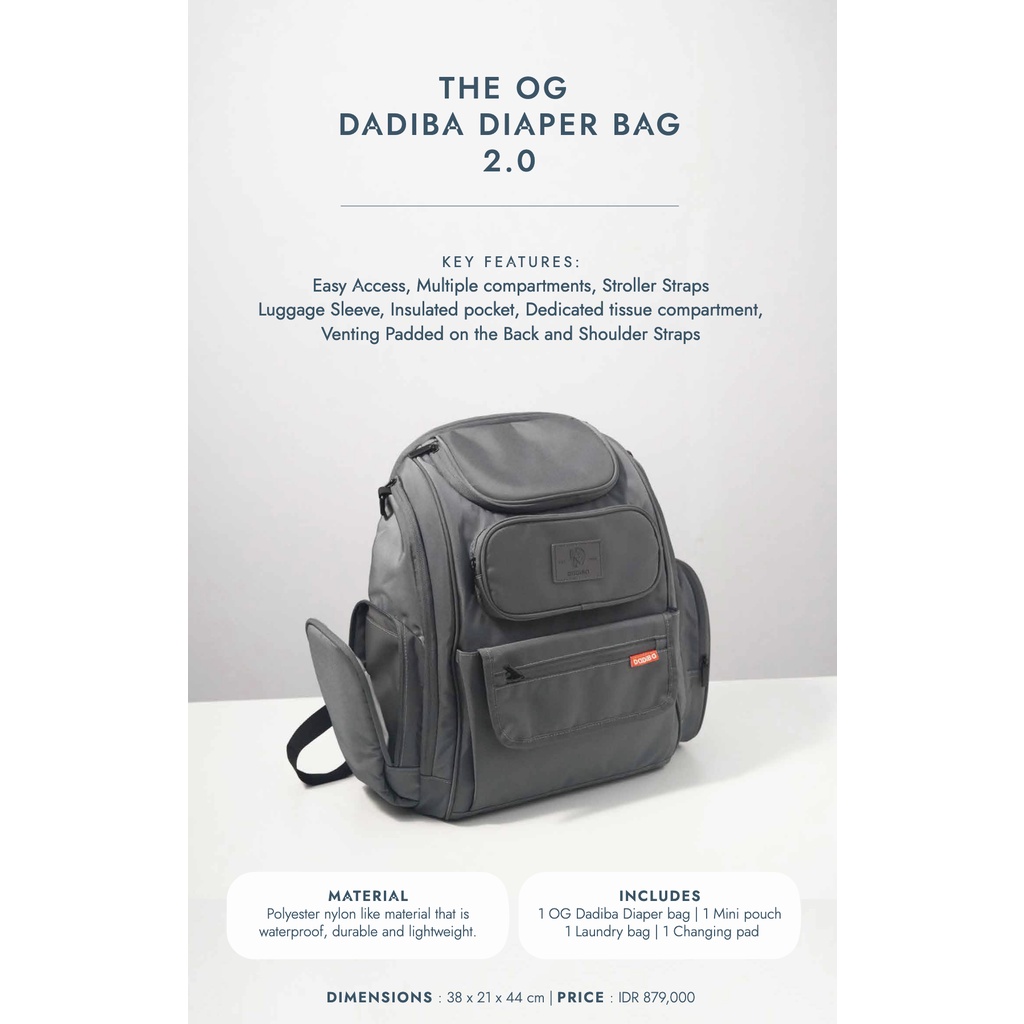 The Dadiba OG Diaper Bag - Accessories Bag / Baby Organizer Pouch Tas Pampers Bayi Perlengkapan Anak