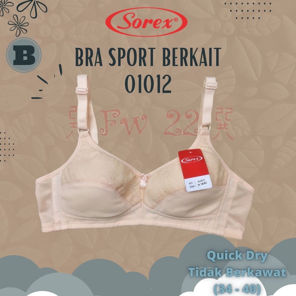 Sport Bra Sorex 01012 Cup B Tanpa Busa dan Tanpa Kawat dengan Kait 2