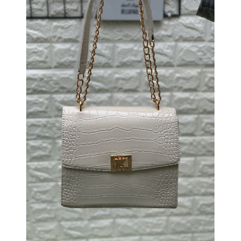 ZRA croc effect shoulder bag