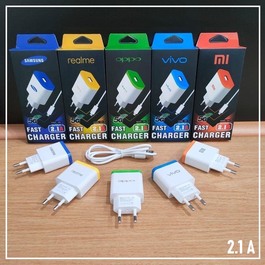 (ba) TC/Travel Charger Mi6 All Brand Support Fast Charger 2.1A