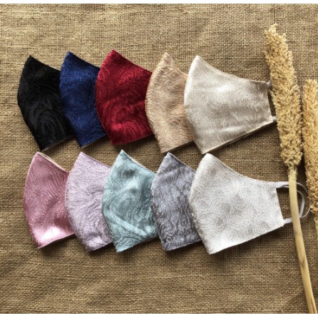 masker kondangan mewah masker brukat JAGUAR brokat wedding pengantin