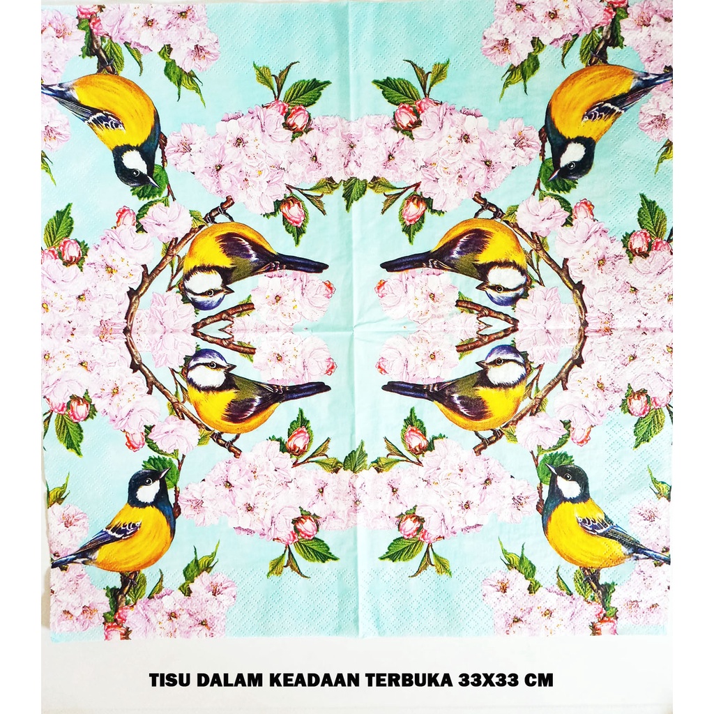 Tisu Napkin Kerajinan  Decoupage  Eropah  33X33 CM TE 2063 TTS