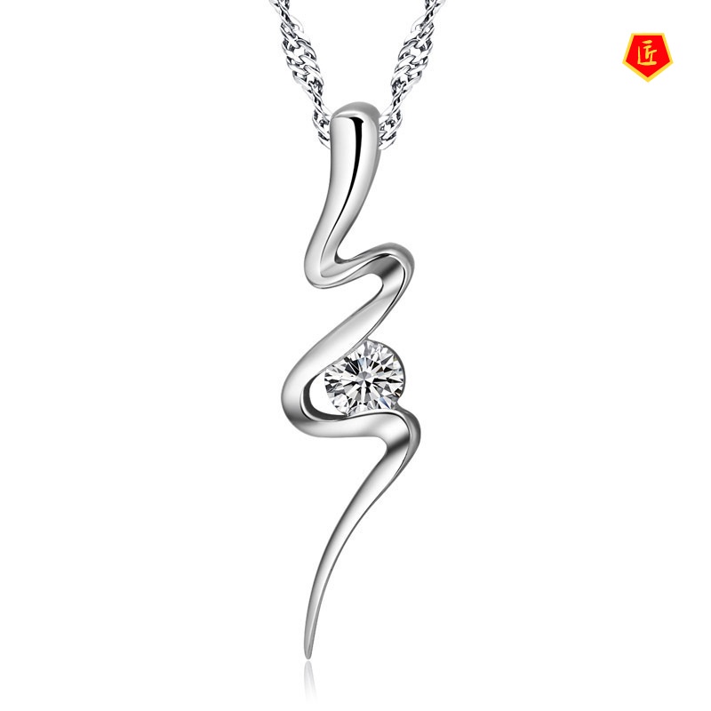 [Ready Stock]Korean Fashion Diamond Pendant Necklace