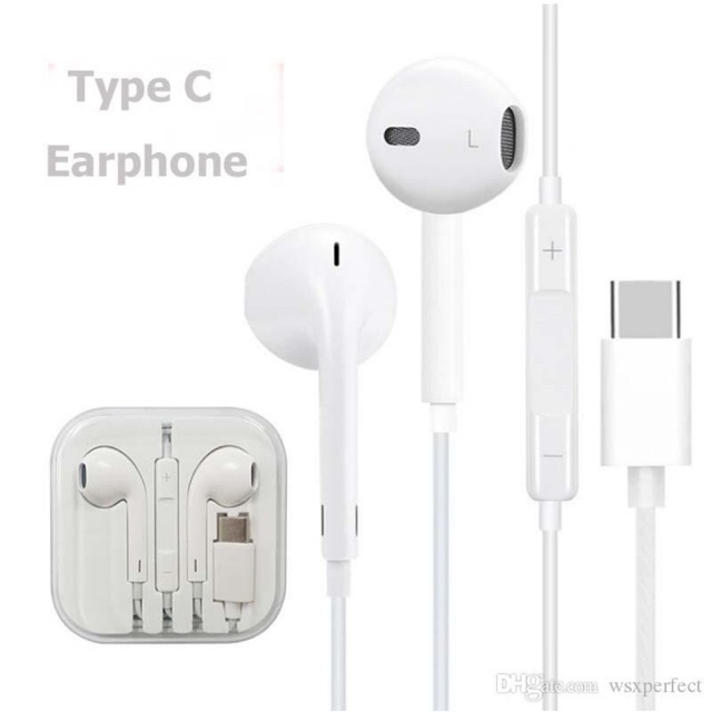 Earphone in-ear untuk iPhone Android Universal (3.5mm / Type-C / Lightning)