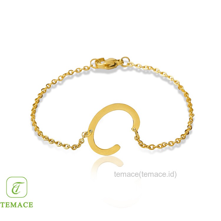 bracelet Emas 18k simple gelang titanium anti karat dan anti luntur perhiasan wanita