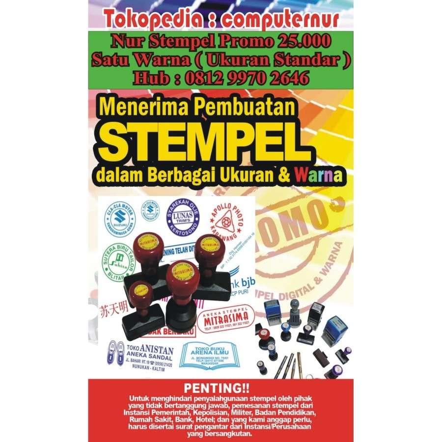 

stempel otomatis 1 warna