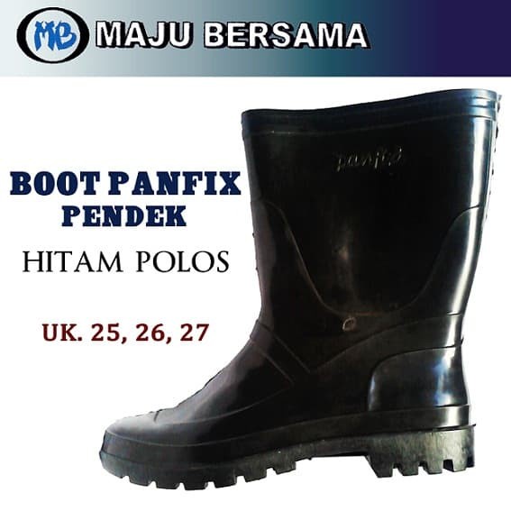Sepatu Boots Panfix Hitam Pendek
