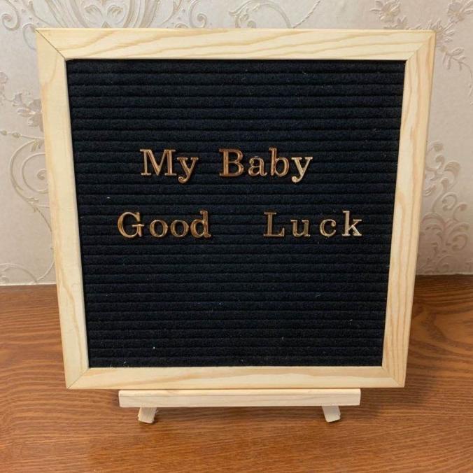 

DIY Changeable Felt Letter Board 10x10 Inches With Gold Letters