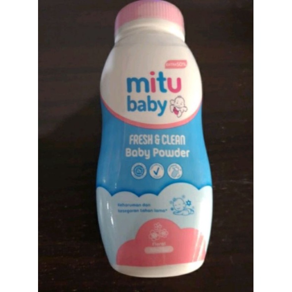 Bedak Mitu 50 + 25 gr/ Mitu Baby Powder
