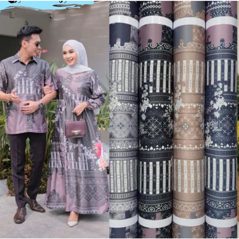 Kain Maxmara &amp; Dr Silk Motif Jeumpa Harga per 0.5m