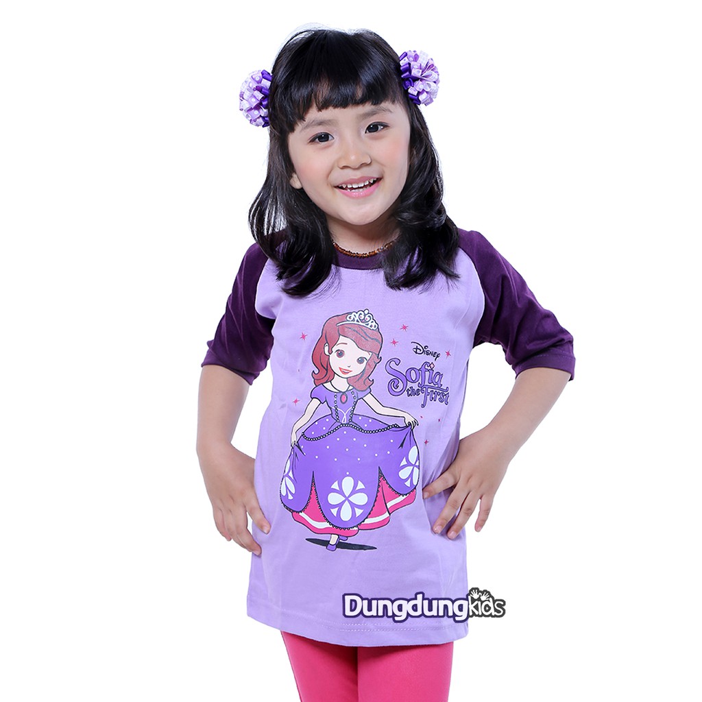 BAJU KAOS  RAGLAN KARAKTER  PAKAIAN ANAK  CEWEK PEREMPUAN 